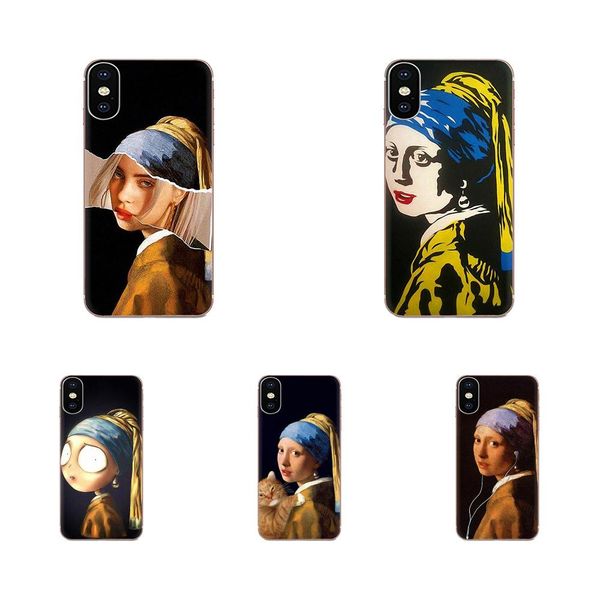 

custom for huawei honor 4c 5a 5c 5x 6 6a 6x 7 7a 7c 7x 8 8c 8s 9 10 10i 20 20i lite pro soft phone case coque girl with a pearl earring