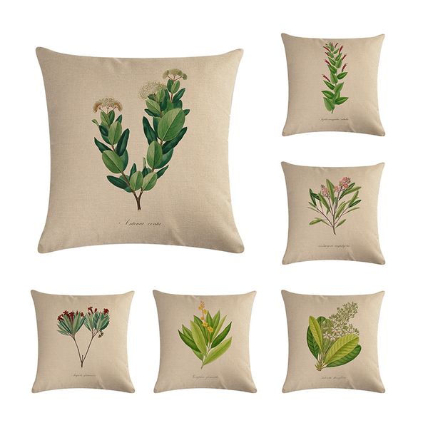 

завод зеленый красивого завода подушка обложка декоративных для автомобилей главной спальни woven белье toss наволочка обычая бросать подушк