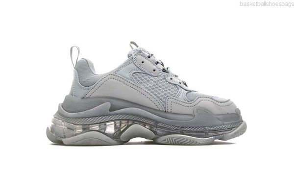 

new ancient 2019 quality triple-s grey sneakers air cushion shoes men women running shoes tennis designer sports shoes size 35-45wkms