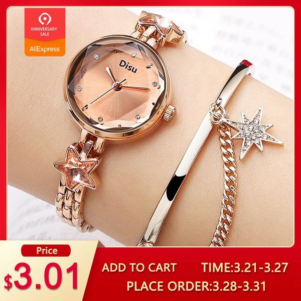 

fashion luxury watches women alloy bracelet watch sapphire star ladies quartz watch geometry dial simple clock, Slivery;brown