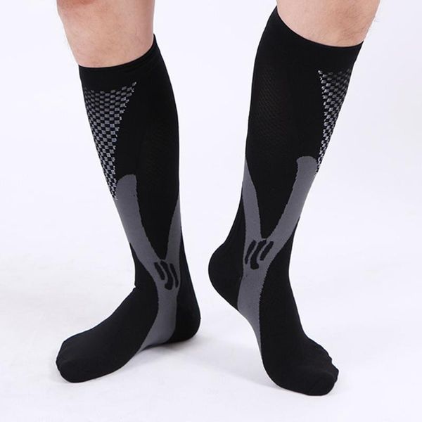 

loozykit 1pair running socks football breathable riding stocking leg support running socks marathon sports fitness unisex, Black