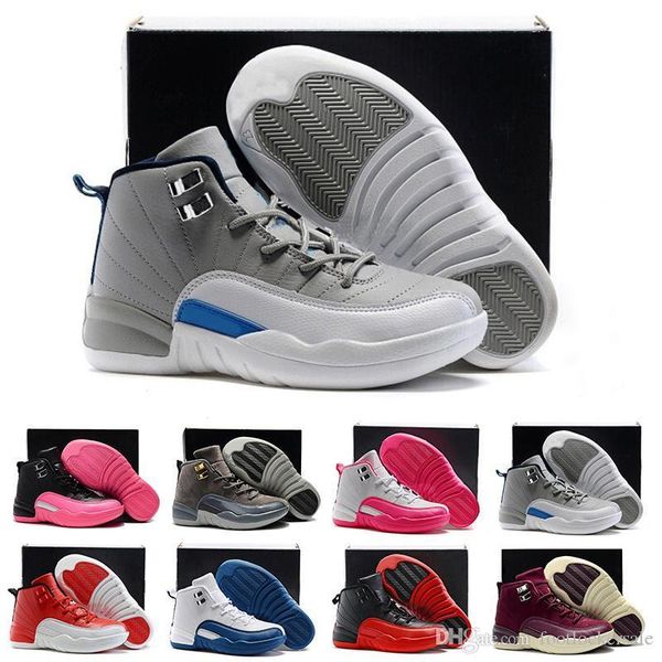 

12s 12 xii kids basketball shoes for boys girls designer outdoor running sports shoes children sneakers babys toddlers birthday gift 28-35