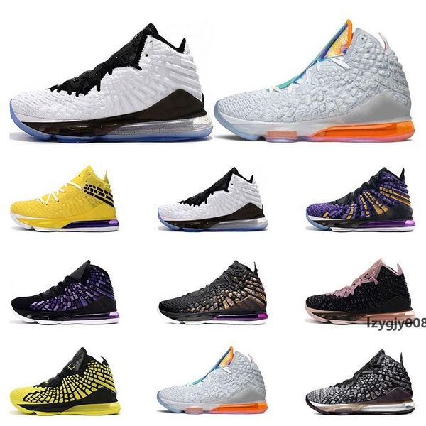 

2020 new arrivel mens basketball shoes 17s future black white yellow purple mens sports sneakers trainers size 7-12