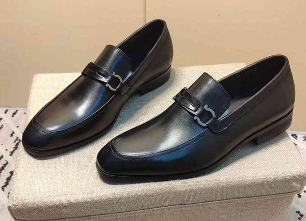 

orignal box] luxury new mens модные вскользь бизнес oxfords кожа свадебные платья противоскользящие обувь размер 38-44, Black