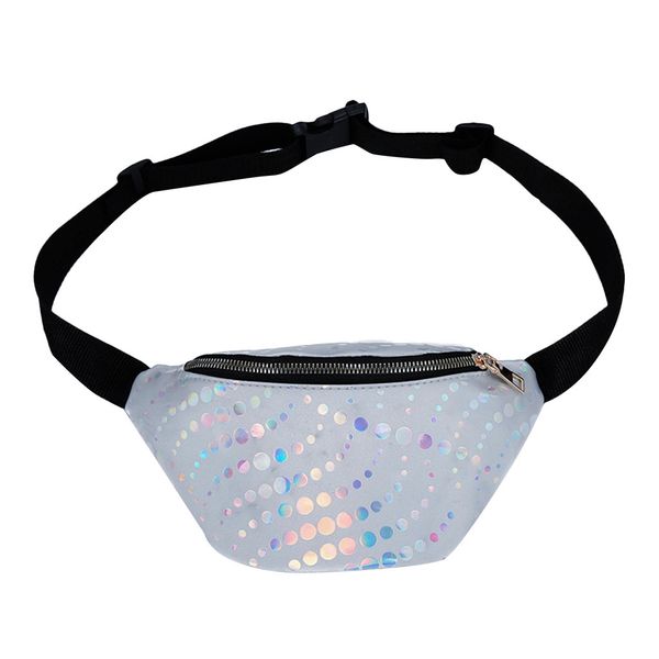 

sleeper #501 2019new fashion women outdoor zipper sequin laser messenger bag chest bag waist solid belt ing