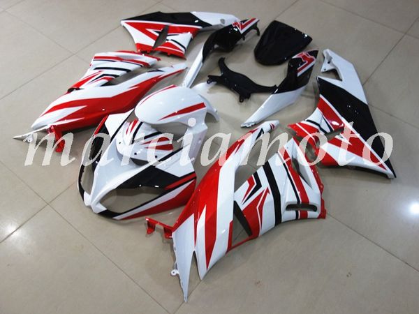 

new (injection molding) abs fairing kits fit for kawasaki ninja zx-6r 2009 2010 2011 2012 zx-6r 09-12 fairings set red white