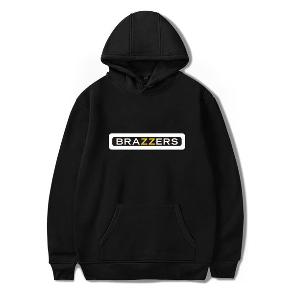 

brazzers hoodies men's pocket sportswear hoodies print hip hop harajuku mens pullover hoodies sweatshirts brazzers d18100704, Black
