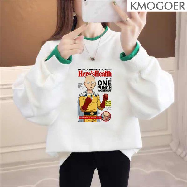 

один удар man tee пуловер o-образным вырезом длинные ulzzang женщин swearshirts harajuku fashion hip hop женский hoodie graphic tee streetwe, Black