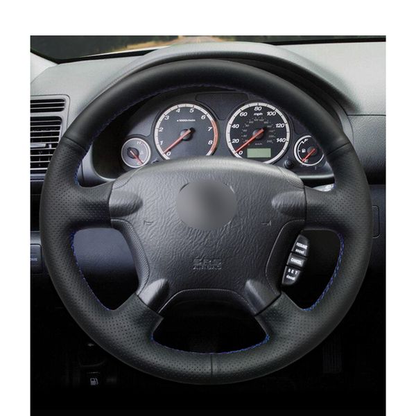 

hand-stitched pu artificial leather car steering wheel cover for honda cr-v crv 2002 2003 2004 2005 2006 accessories
