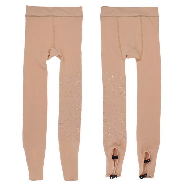 

2pcs stretch figure/ice/ roller skating tights leggings with buckles for boots