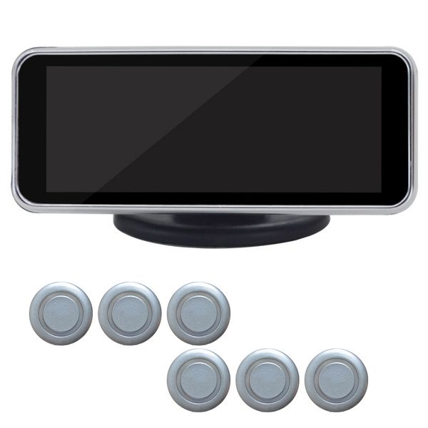 

universal safety reversing radar intelligent voice dual core backup car parking sensor kit parktronic alarm visual lcd digital