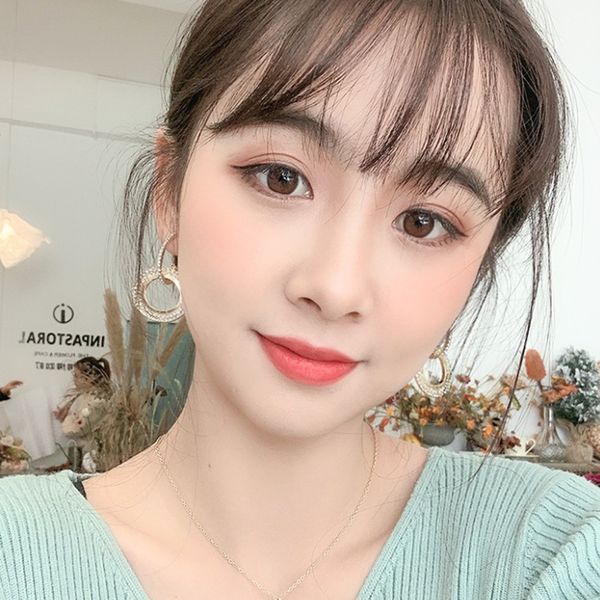 

new fashion simple crystal round hoop earrings womens jewellery party wedding jewelry earrings party gifts, White