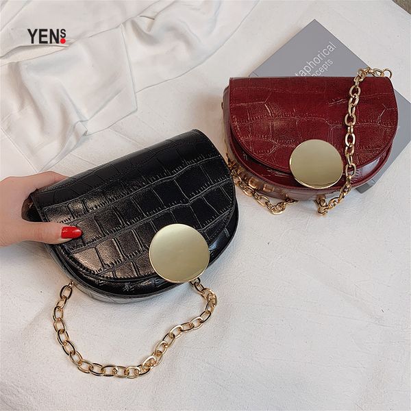 

luxury handbags women bags designer crocodile alligator stone pattern messenger bags women round small crossbody bag casual clutch purse