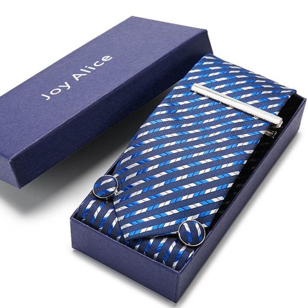 

classic men tie set 7.5cm handkerchief cuffink tie clip ties set 100%silk fashion accessories wedding party classic men necktie, Black;blue