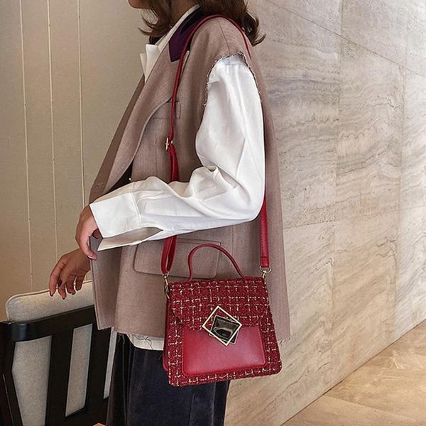 

#н40 роскошные женщины сумка из мягкой шерсти сумка одного плеча кроссбоди сумки небольшой площади сумки мешок основной роковой