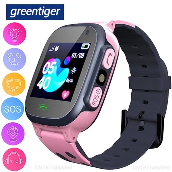 

greentiger q15 smart watch kids lbs position sos baby smart watch call camera alarm clock monitoring children's watch vs q528, Slivery;brown