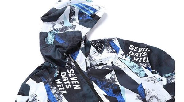 

новая весна ветровка куртка мужской 3d printed ультра вес тонкий водонепроницаемый куртка с капюшоном, Black;brown