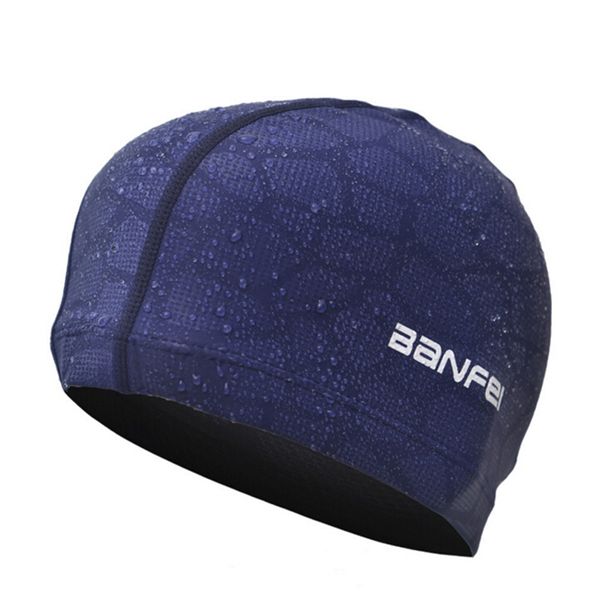 

2 colors headwear sportswear women men nylon swimming caps solid quick drying elastic hat