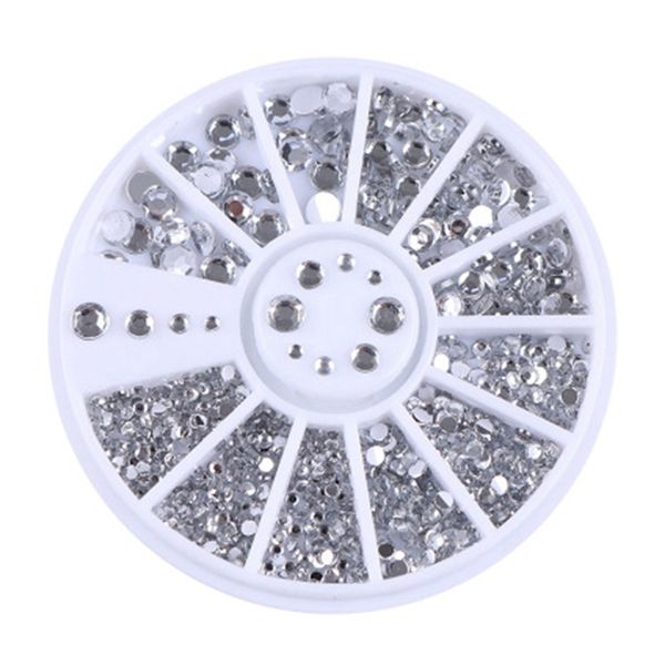 

400pcs nail rhinestones mixed silver round diamond shapes 1.5mm/2mm/3mm/4mm 3d nail decoration acrylic gel art decor, Silver;gold