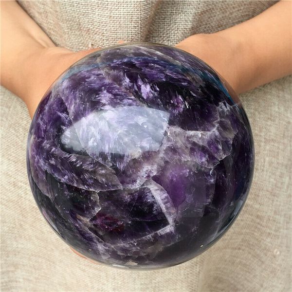 

4lb natural dream amethyst quartz crystal sphere ball healing s2879