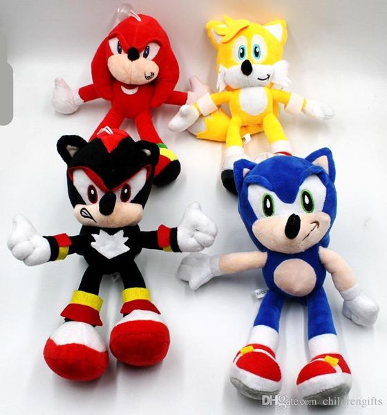 

promotions 25cm blue sonic the hedgehog 4styles stuffed animals plush toys soft doll for children toys gifts