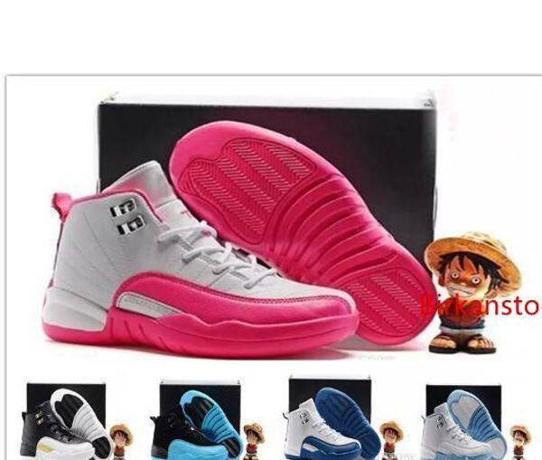 

designer kids new 12 basketball shoes kids athletic sports shoes for boy girls shoes size:28-35