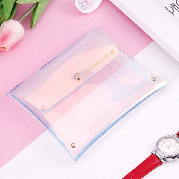 

cosmetic bags & cases multifunctional waterproof pvc transparent bag fashion holographic flash women's makeupup