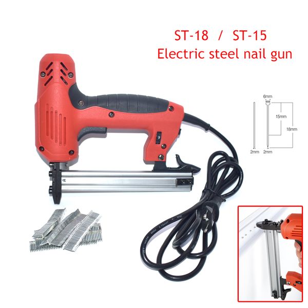 

st15/st18 electric steel nail gun with 400pcs nails concrete steel nail gun wire slotting device decoration tools