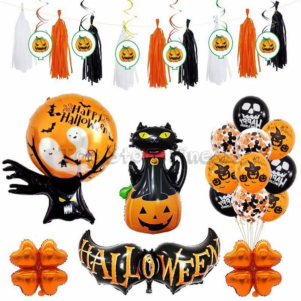 

halloween aluminum foil balloon set 4 models halloween party supplies scene layout diy balloon accessories set