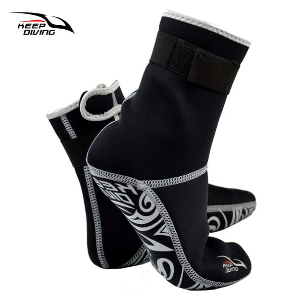 

keep diving professional 3mm neoprene scuba dive socks wetsuit material shoes snorkeling equipment winter swim warm boots xs~xxl