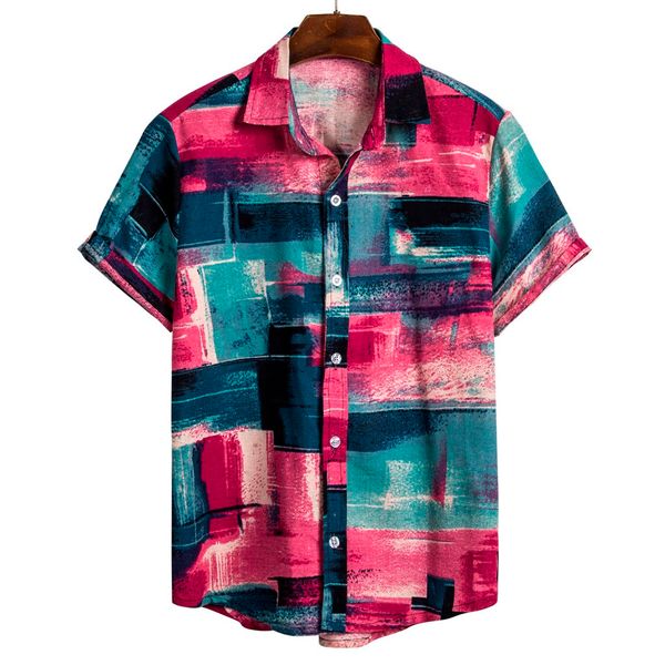 

mens summer beach hawaiian shirt linen brand short sleeve plus size floral shirts men casual holiday vacation clothing camisas, White;black