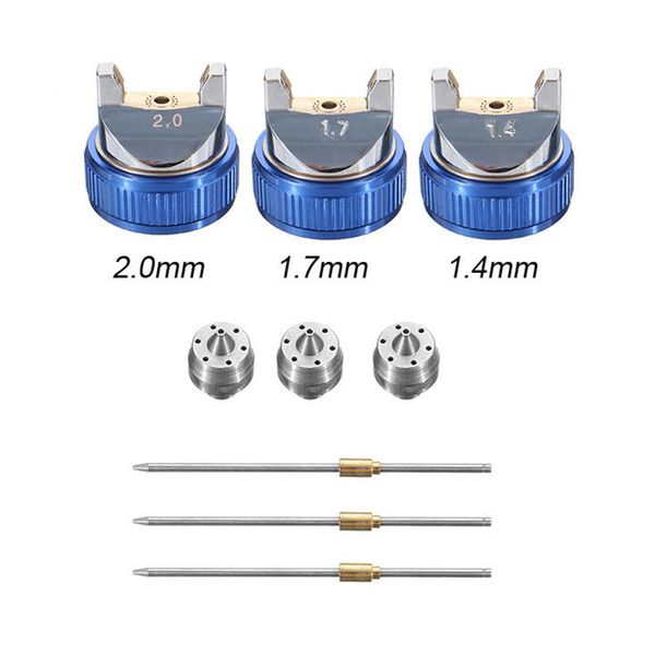 

waert spray gun hand manual spray gun nozzle 1.4mm\1.7mm\2.0mm paint just nozzle kit