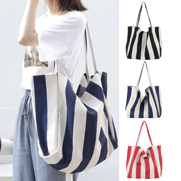 

new fashion women handbag shoulder striped bags tote purse messenger hobo satchel shopping bag