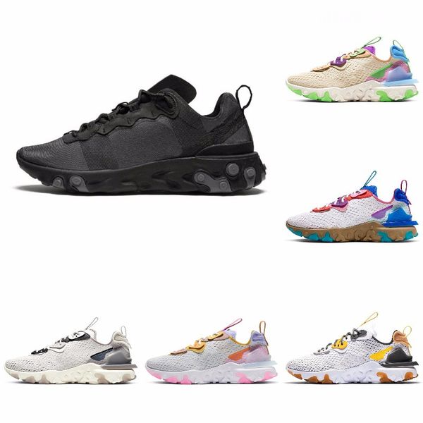 

new ashion react element running shoes fo men women light bone triple black royal solar team red mens trainers sports sneaker runner s#07111