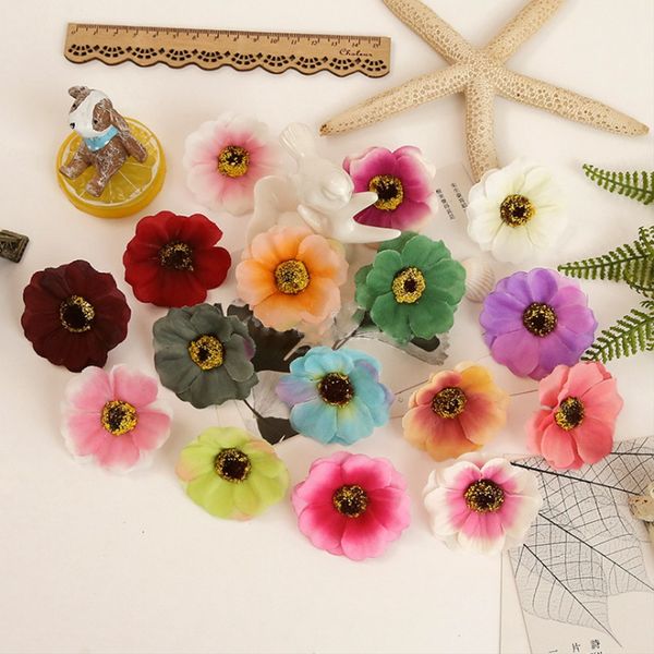 

100 шт. шелковая вишня искусственные цветы на рождество домашняя свадьба украшения аксессуары фальшивые тычинки маргаритка diy венок подарки