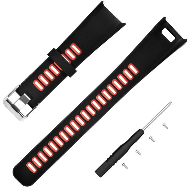 

for garmin vivosmart hr two-tone strap two-tone watchbands bracelet extended version large with screwdriver, Black;brown