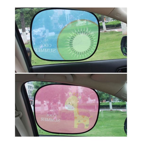 

1pair universal cartoon auto curtain car side window sunshades baby sun shades blocks harmful uv rays sun curtain suction