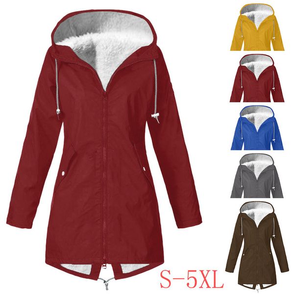 

oversized winter women outerwear coat womens plus size ladies hooded coats and jackets women chaquetas mujer 2019 manteau femme, Black