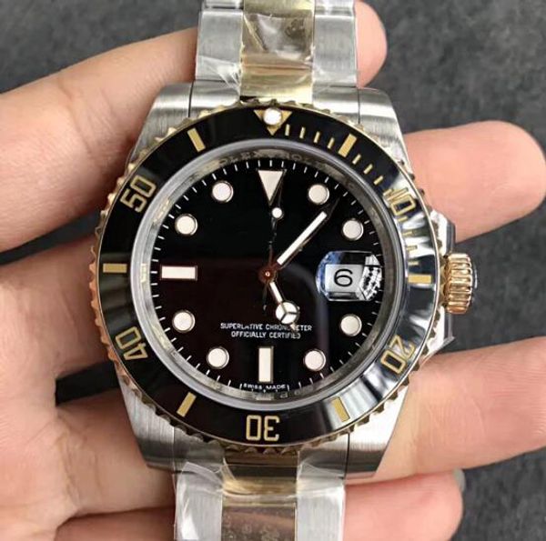 

new n factory v8 18k wrapped gold 40mm blue dial swiss eta 2836 movement automatic mens watch watches, Slivery;brown