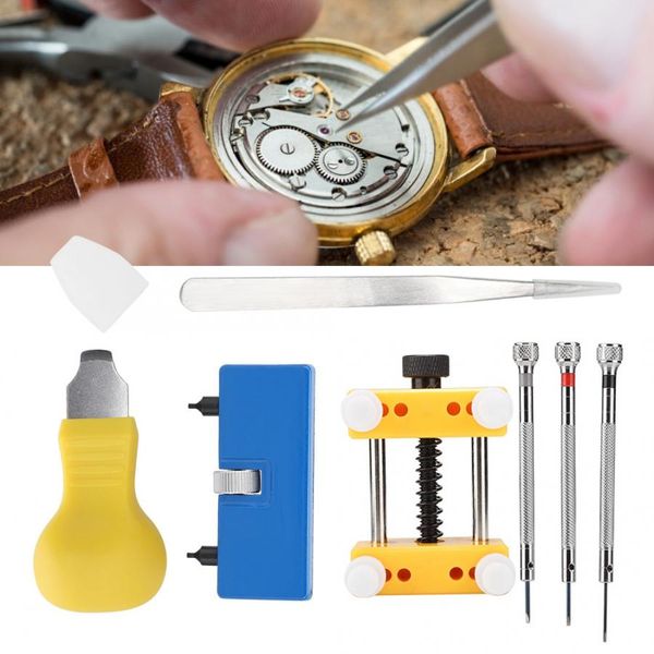 

7pcs watch repairing tool kit for watch case opening band remover battery changing battery changing tool watchmaker