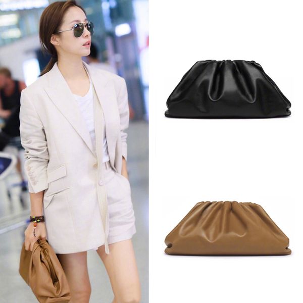 

day clutch evening party purse bag women fashion ruched pillow bag pu leather pouch handbag 2019 female women shoulder bag