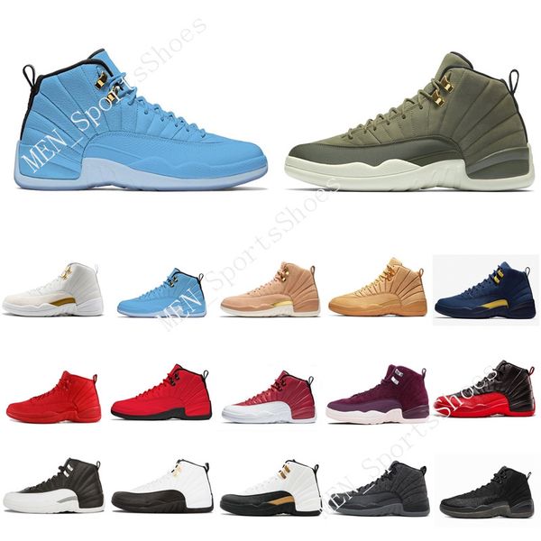 

12 12s мужская баскетбольная обувь michigan bulls college navy unc nyc vachetta tan темно серый бордо крылья китайский новый год мужские спо