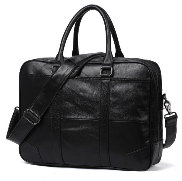 

men' shoulder casual genuine leather business handbags briefcase,male for 14 or 15.6 inches lapmessenger bags briefcases
