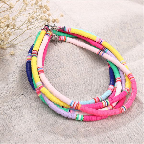 

handmade beaded bohemia boho fashion choker necklace for women girl jewelry trendy colorful summer beach statement necklace, Golden;silver