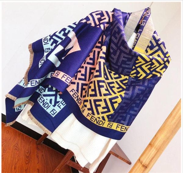 

019high-quality cashmere scarf printed shawl for men and women thick cashmere warm scarf long tassel cashmere shawl blanket scarf, Blue;gray