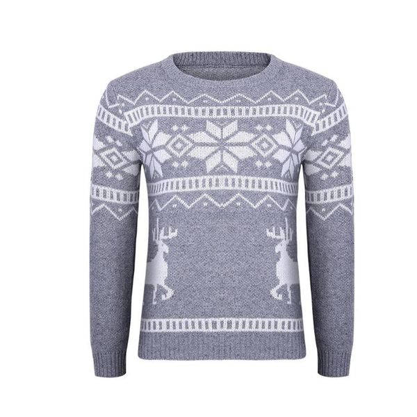 

men's slim fawn print pullover sweater sweater fashion warm winter slim long sleeve boutique comfortable 02*, White;black