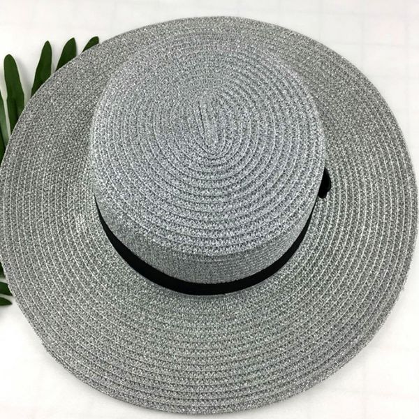 

women wide brim summer beach hats natural straw boater hats flat sun hats dress cap fashion show chapeau feminino sun cap