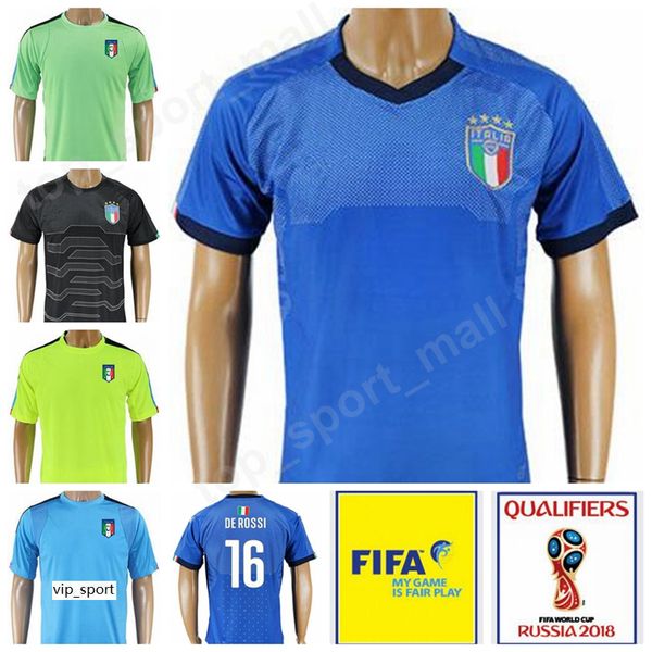 

Italy Soccer 21 Andrea Pirlo Jersey Italia 2018 World Cup 16 DE ROSSI Football Shirt Kit 10 INSIGNE 8 MARCHISIO Goalkeeper 12 SONNA RUMMA