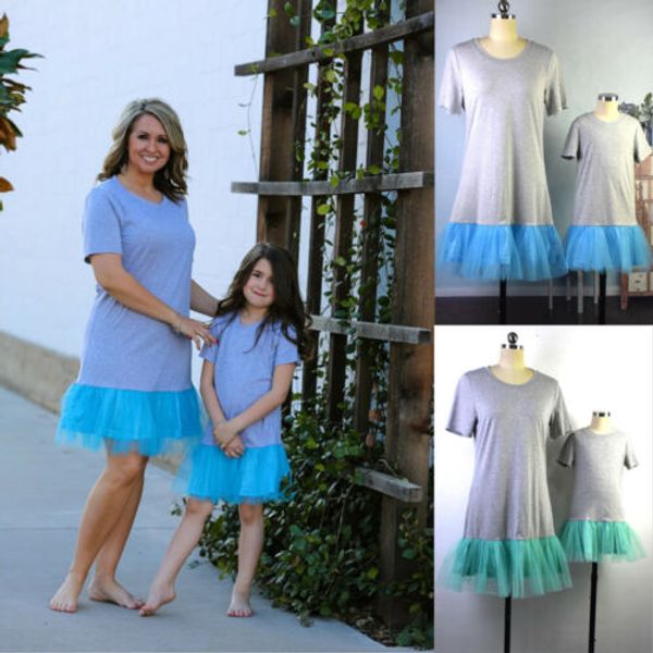 

mother daughter family matching dress mommy and me floral maxi dresses outfits, Blue