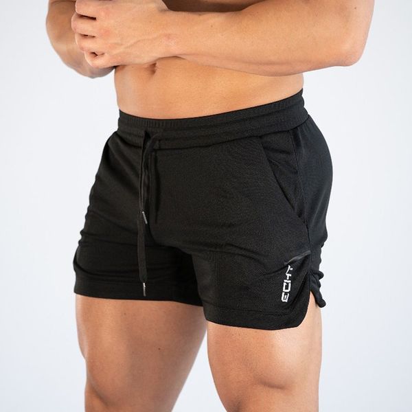 

sports shorts pocket running shorts men gym fitness training run jogging casual jogging trousers, Black;blue